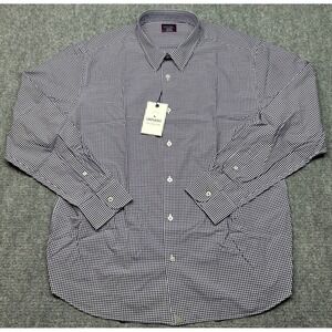 UNTUCKit Einsellage Shirt Mens 2XL Purple Check Button Up Long Sleeve Cotton New